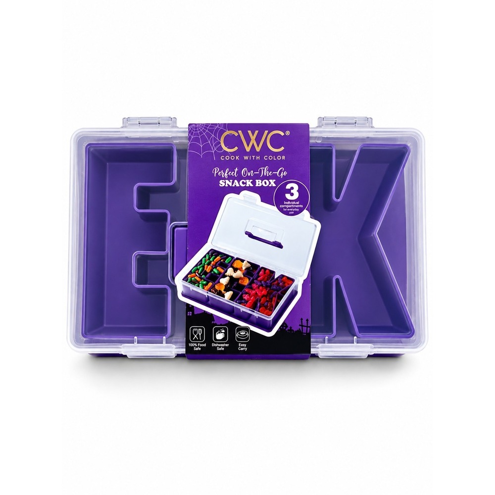 Halloween EEK Snack Box CVC 3 Cook With Color BPA-Free 3 Compartments New